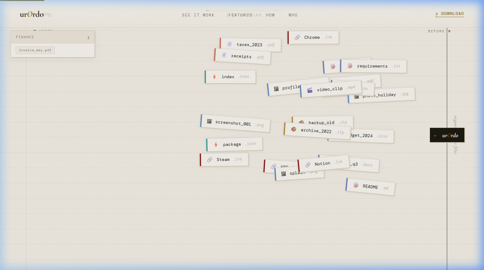 urordo — Everything in its place. gallery image