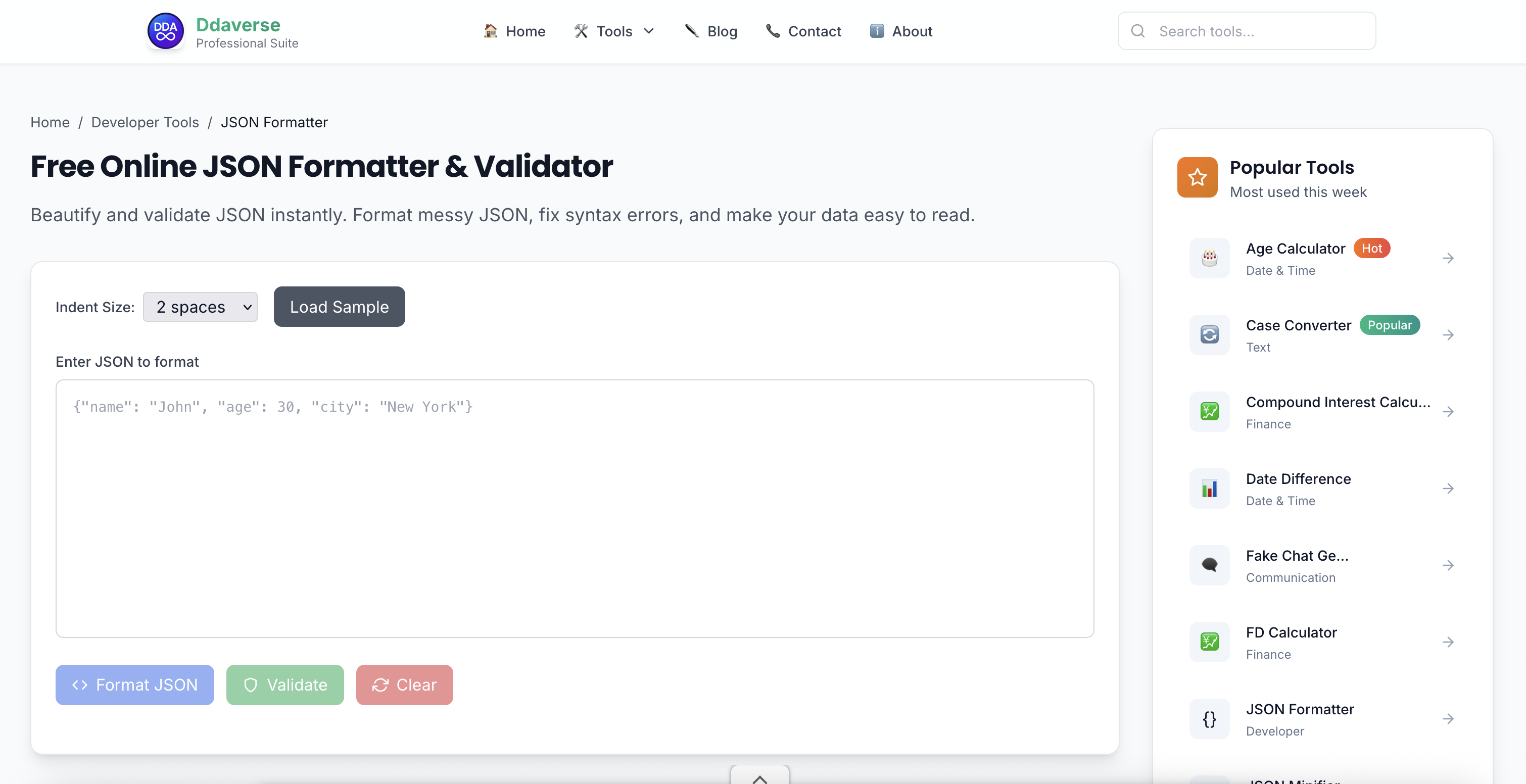 Ddaverse – Free Online Tools Hub - Screenshot 4 showing product features and functionality