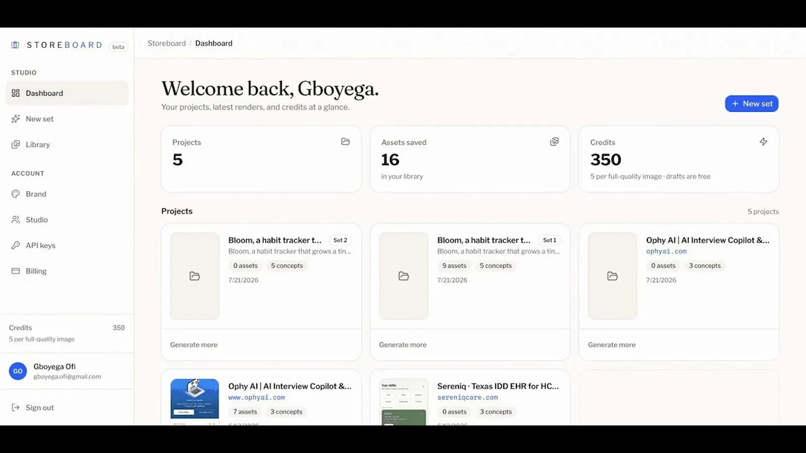 Storeboard screenshot 1 (video preview)