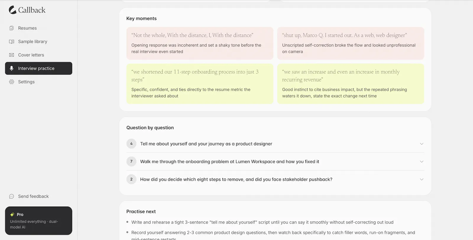 Callback screenshot 3