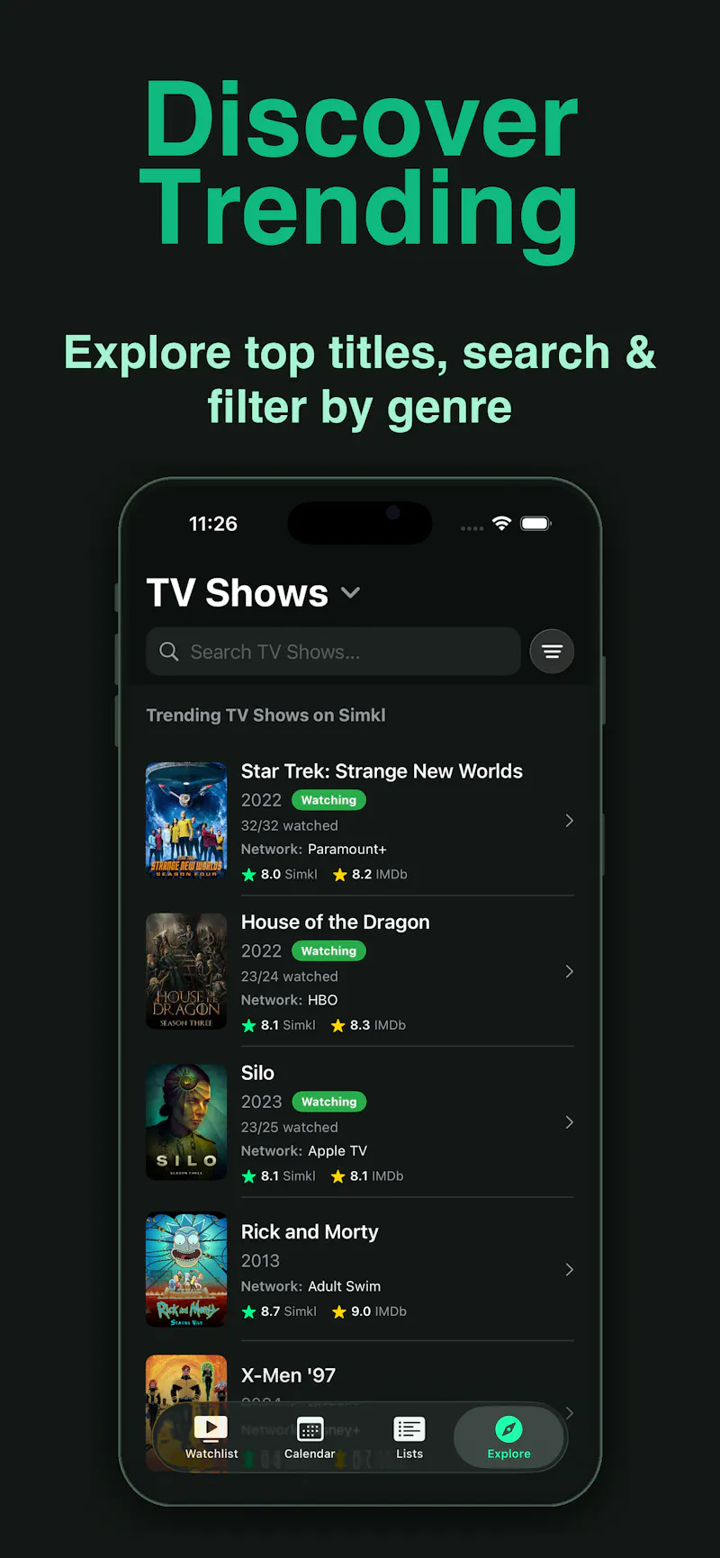 Scaena: TV & Movie Tracker screenshot 2