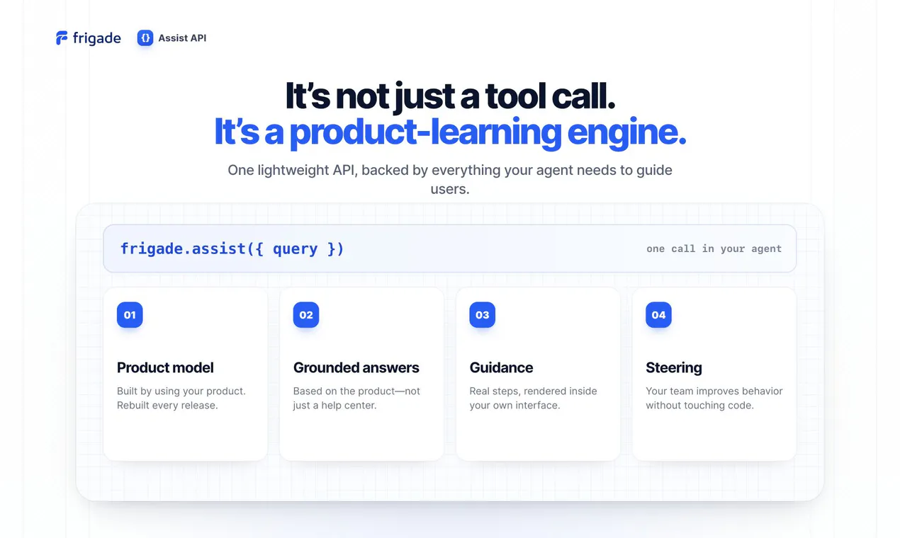 Frigade Assist API screenshot