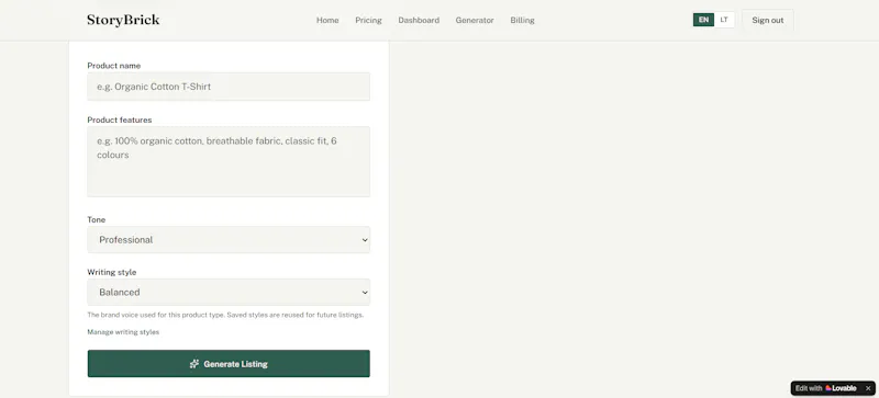 StoryBrick screenshot 2