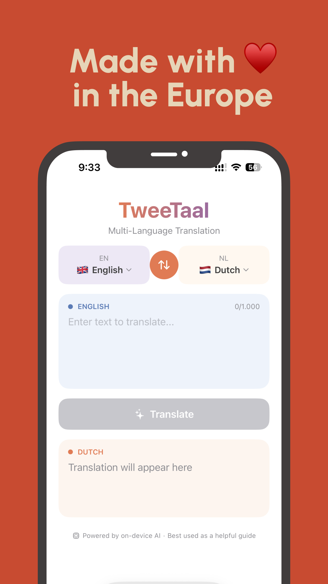 TweeTaal - Screenshot 2 showing product features and functionality