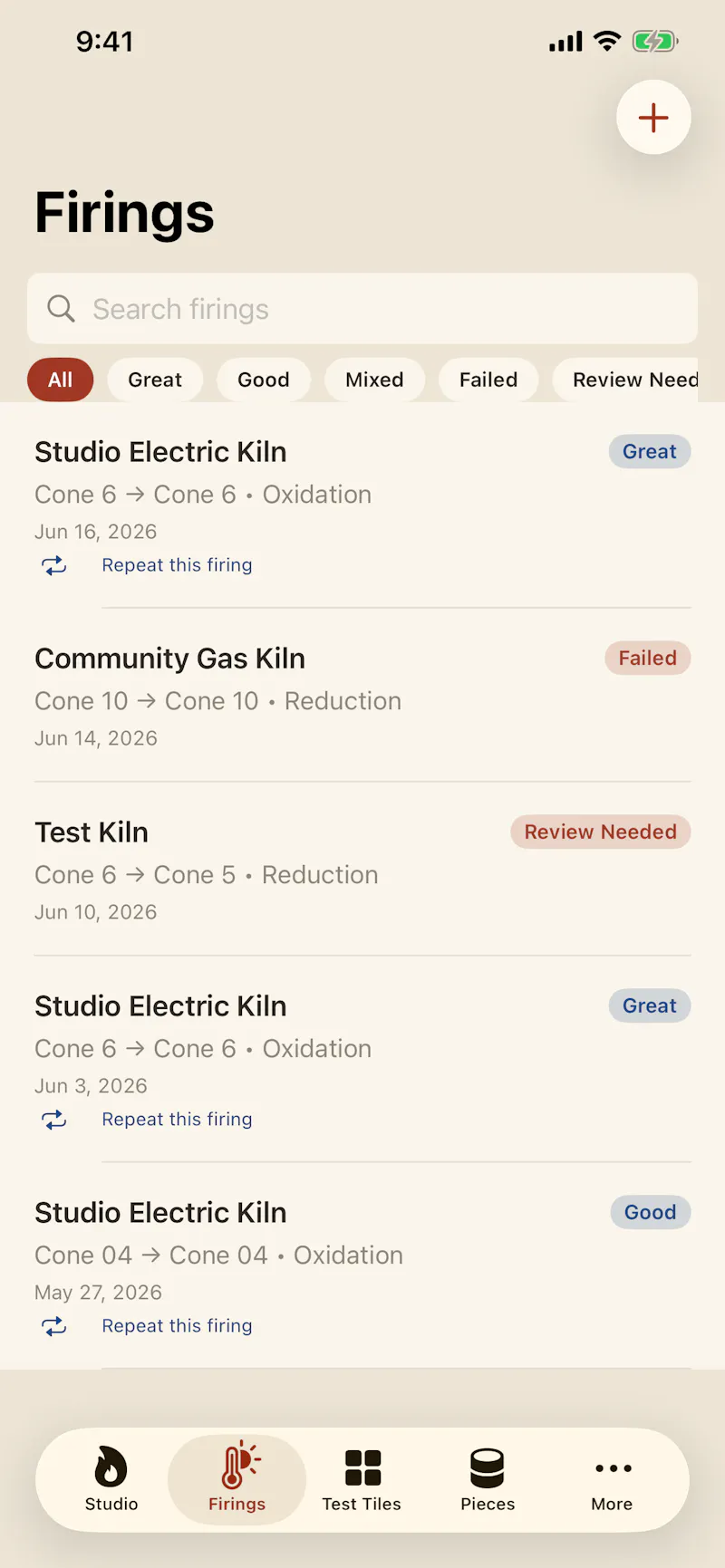 ConeLog: Pottery Kiln Notes screenshot 3