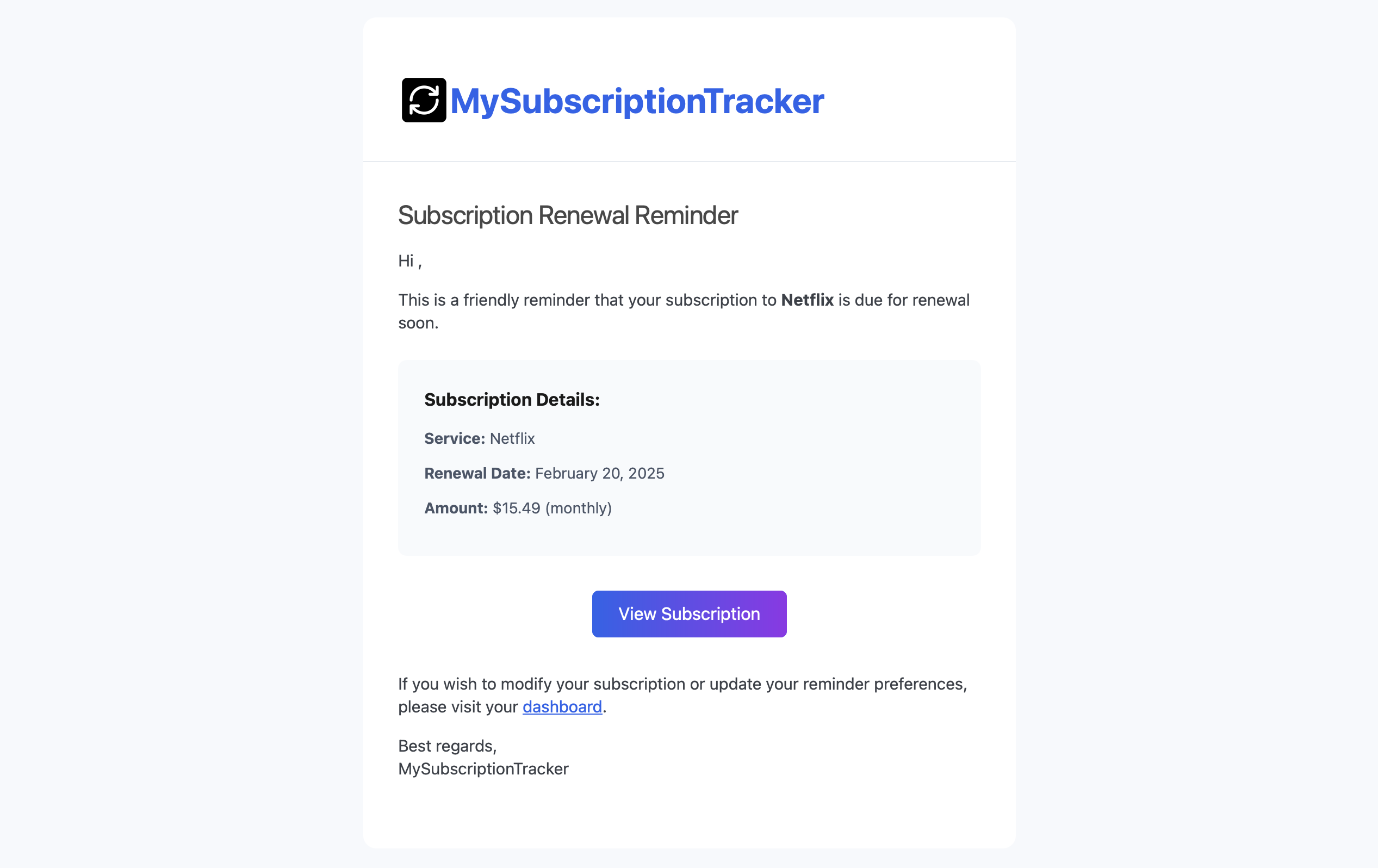 MySubspressionTracker - 구독을 쉽게 관리하십시오 미디어 3
