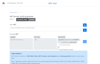JWT tool gallery image