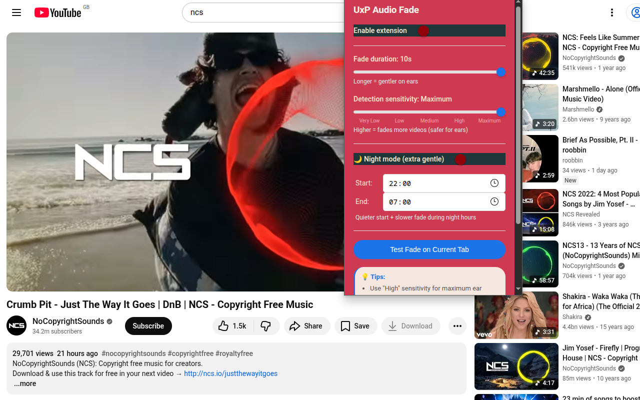 UxP Gentle Audio Fade gallery image