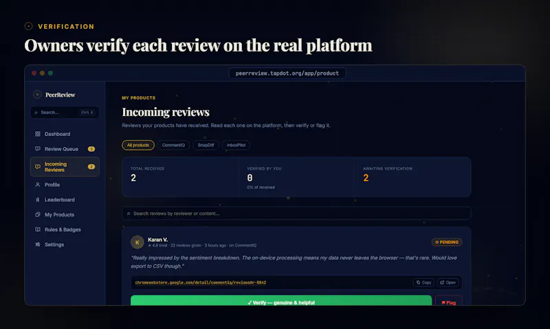 PeerReview screenshot 3