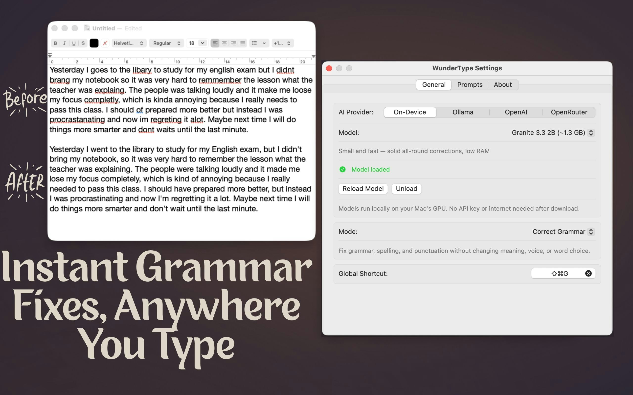 WunderType - AI Text Shortcuts gallery image