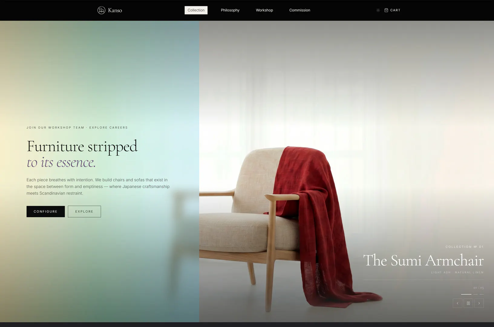 Kanso - Luxury Furniture E-Commerce gallery image
