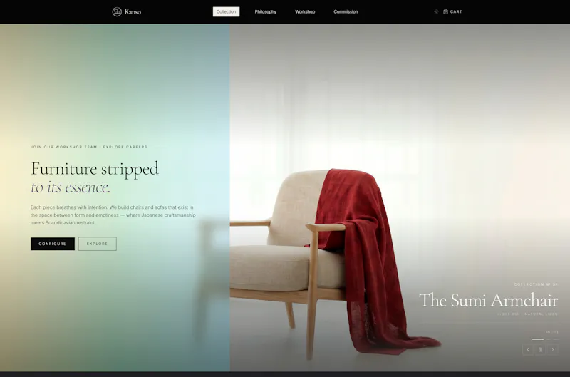 Kanso - Luxury Furniture E-Commerce screenshot 2