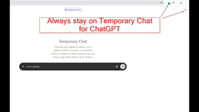 Always enable Temporary Chat for ChatGPT gallery image