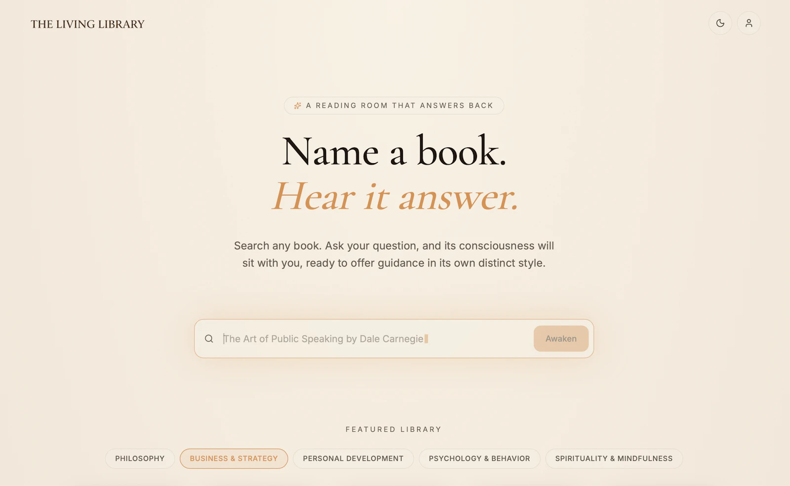The Living Library screenshot 1