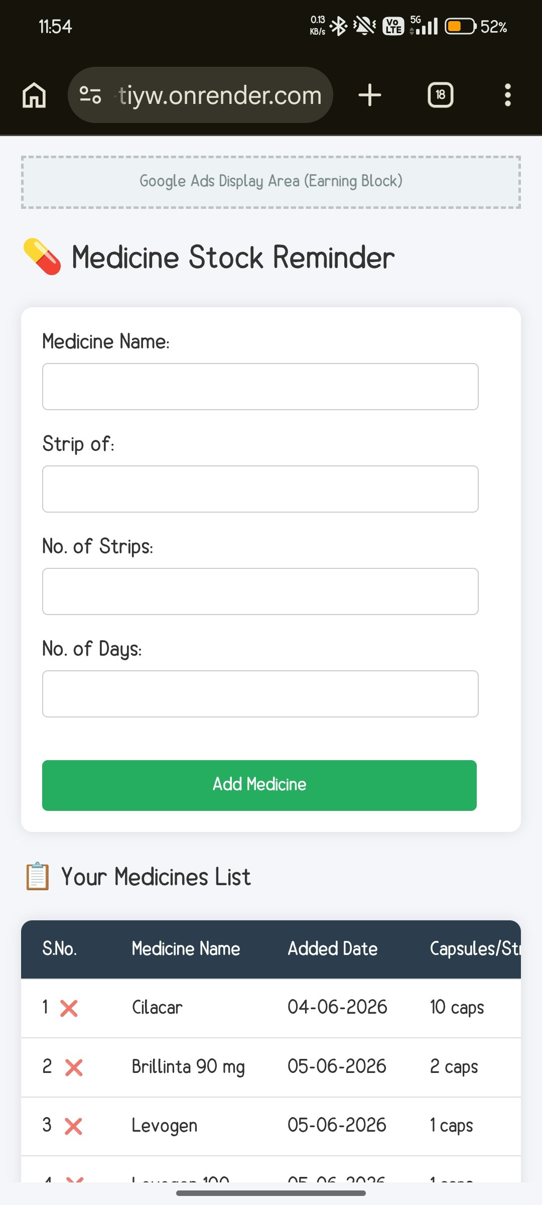 Medicine Tracker