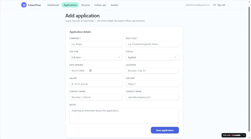 CareerFlow screenshot 3