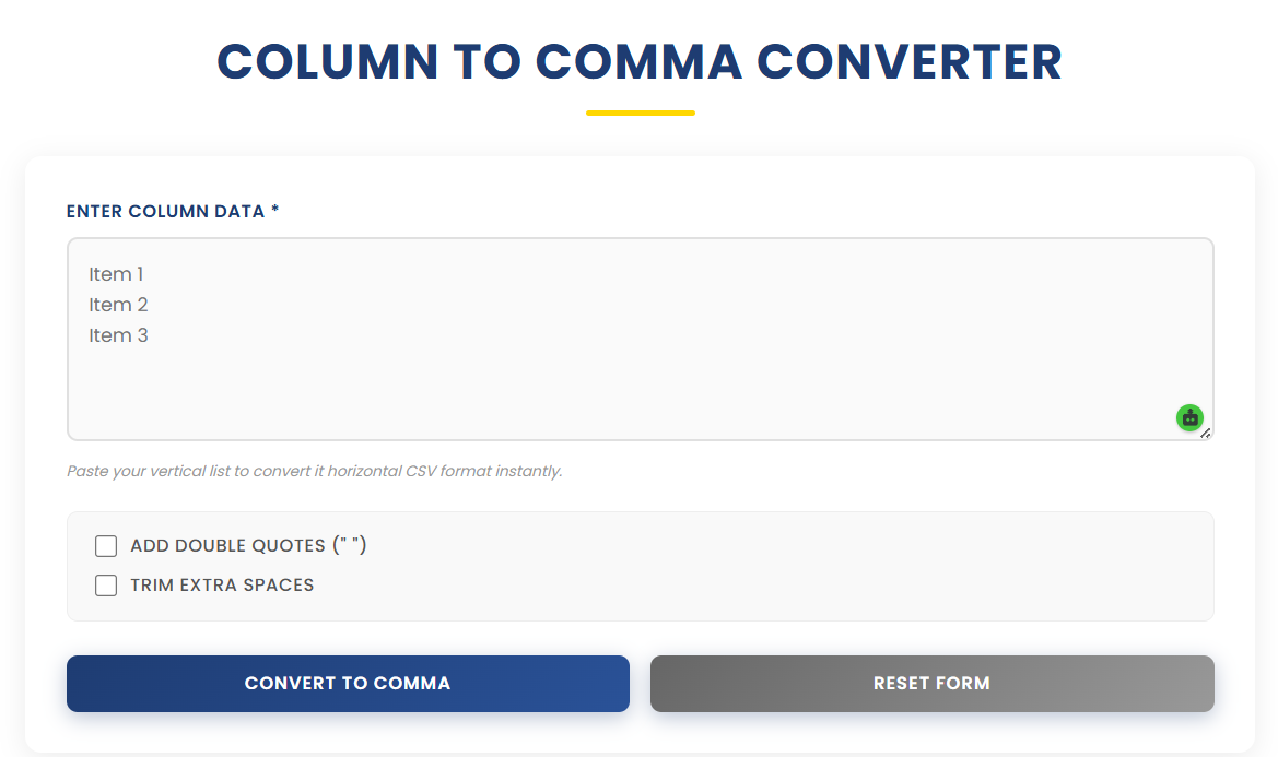 Column to Comma Converter gallery image