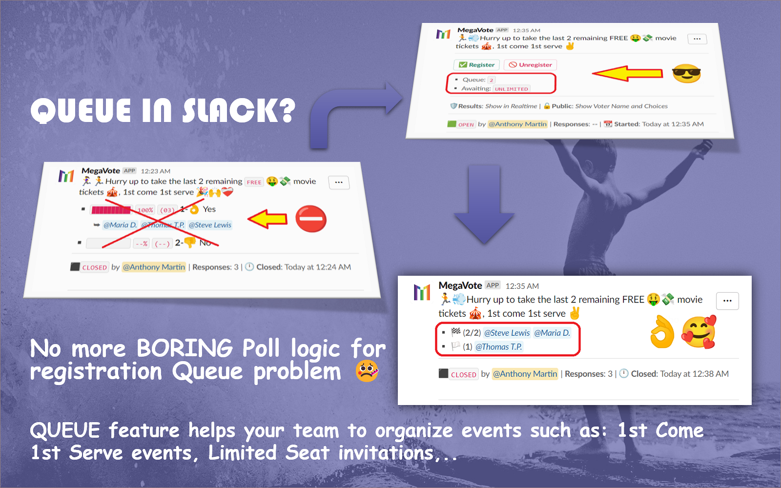 Megavote Slack 앱 - 시원하고, 풍부하고 재미있는, 여론 조사, 투표 및 설문 조사 - 무제한 무료 미디어 2