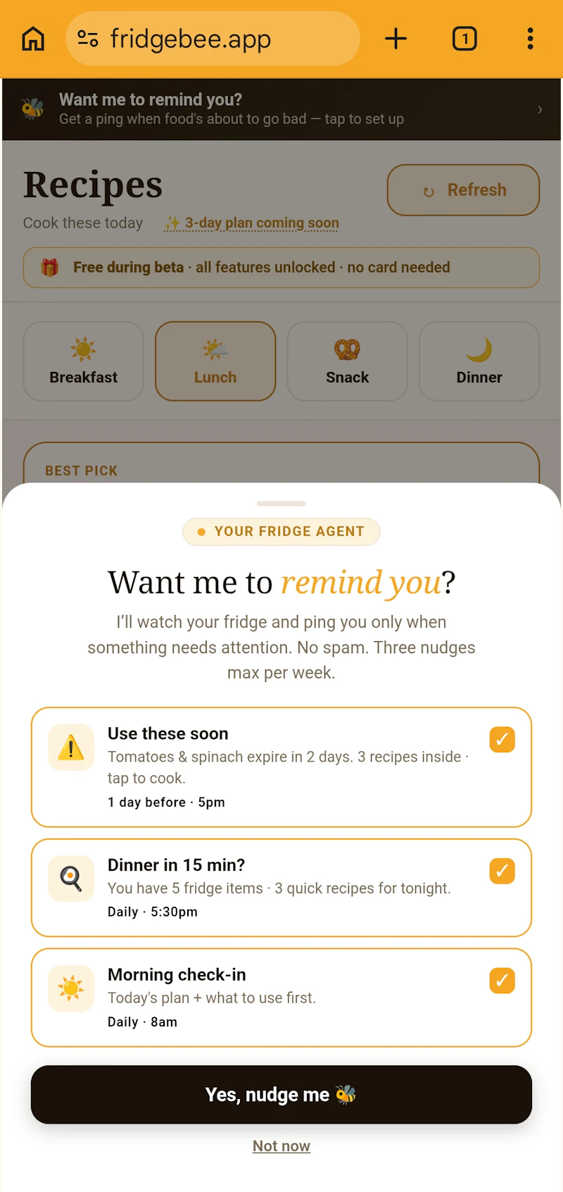 fridgeBee screenshot 4