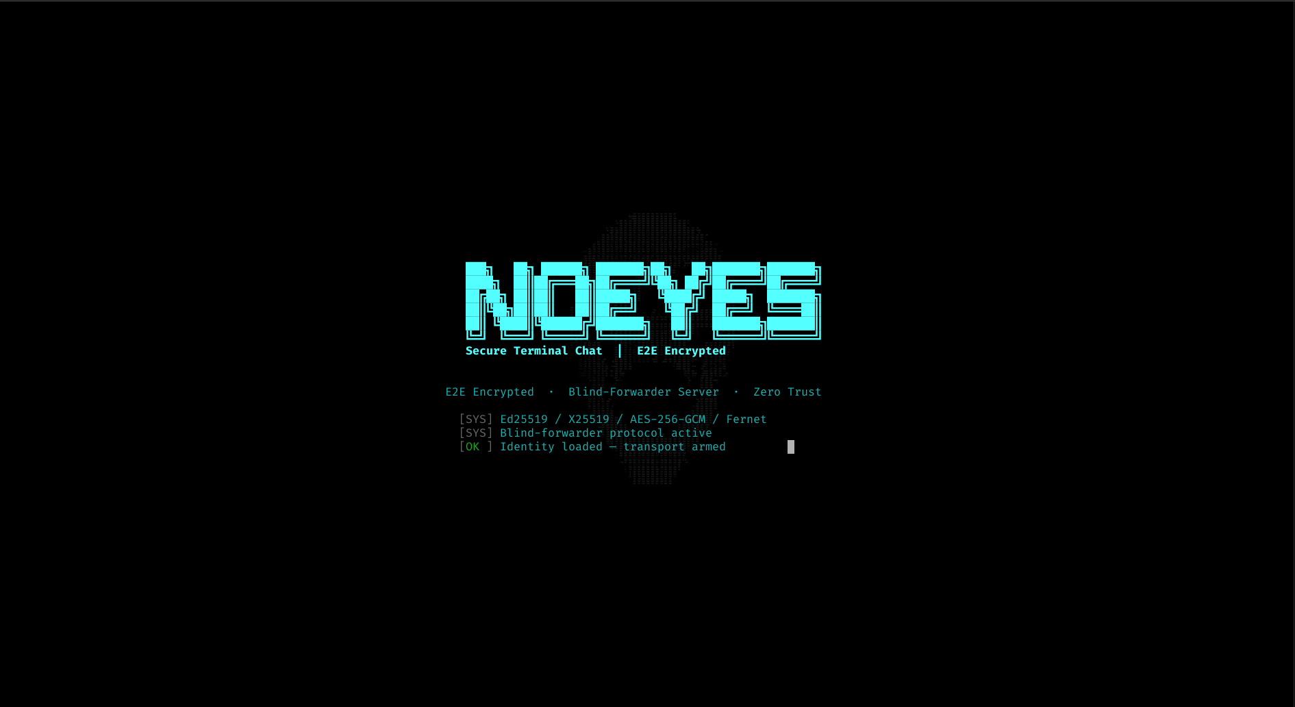 NoEyes – Blind E2EE Terminal ChatGitHub
