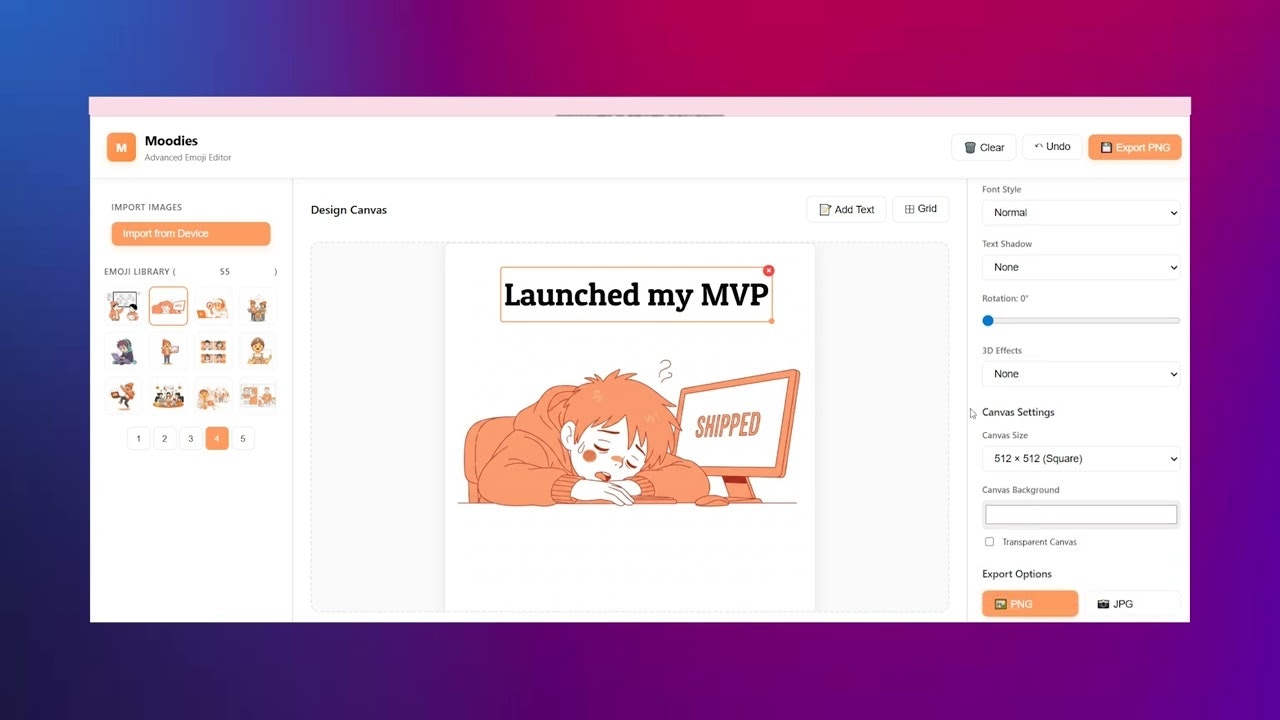 Moodies — Advanced Emoji Editor gallery image