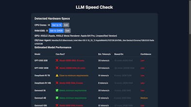 LLM Speed Check gallery image