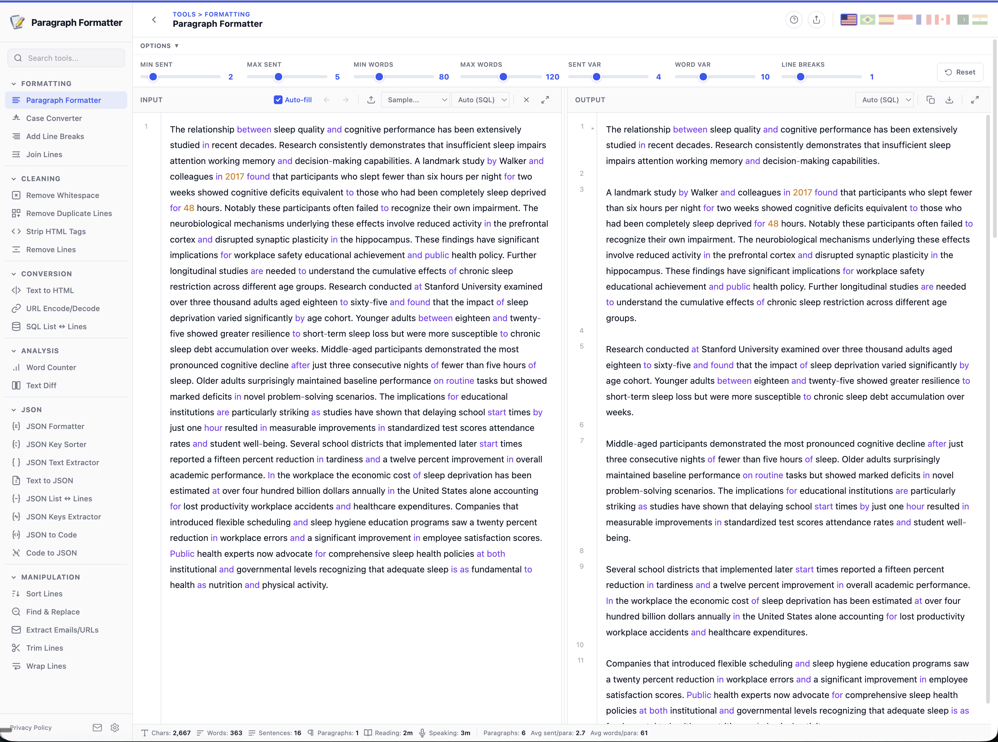 Paragraph Formatter gallery image