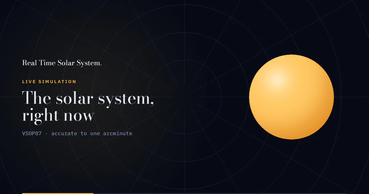 Real Time Solar System gallery image