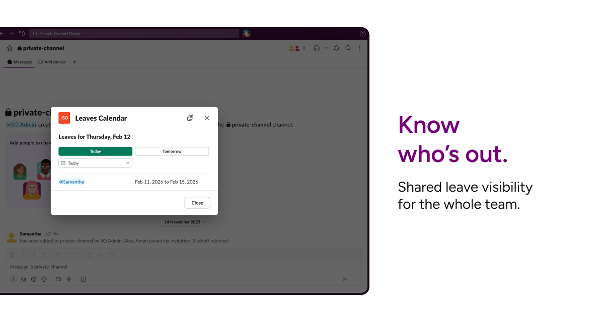 Slackoff - Screenshot 5 showing product features and functionality