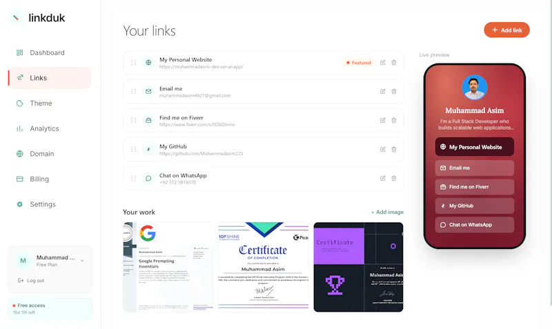 Linkduk screenshot 3