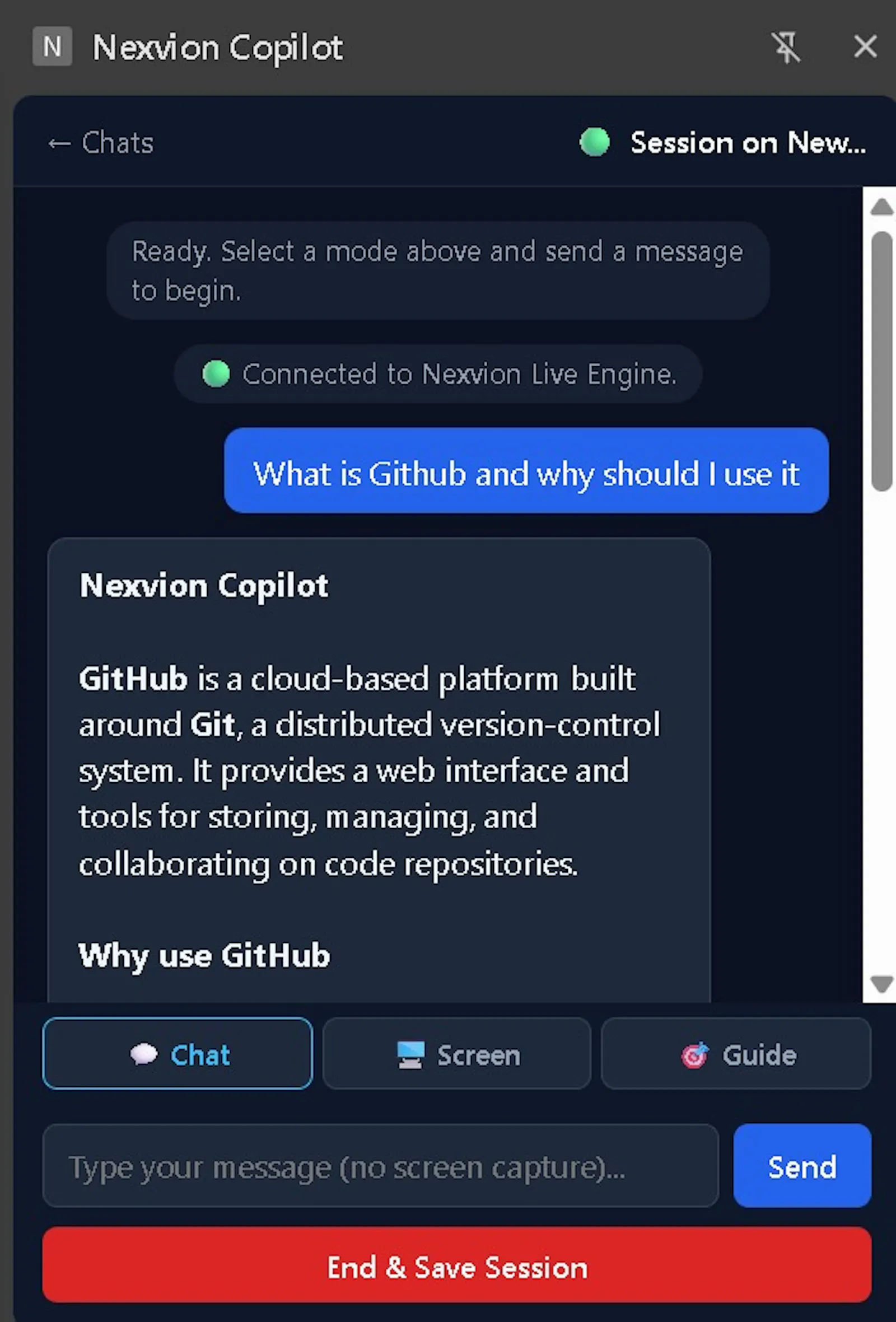 Nexvion Copilot screenshot 3