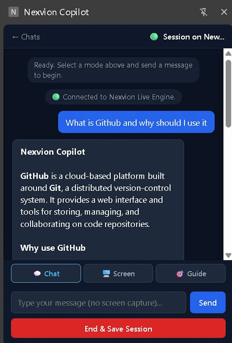 Nexvion Copilot screenshot 3