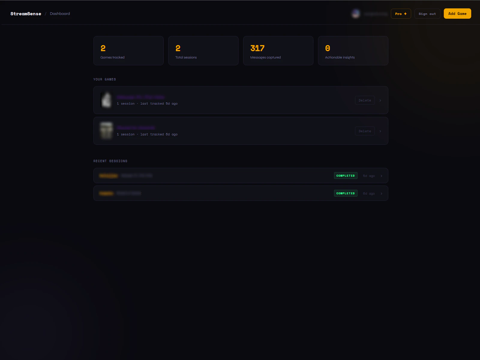 StreamSense screenshot 2