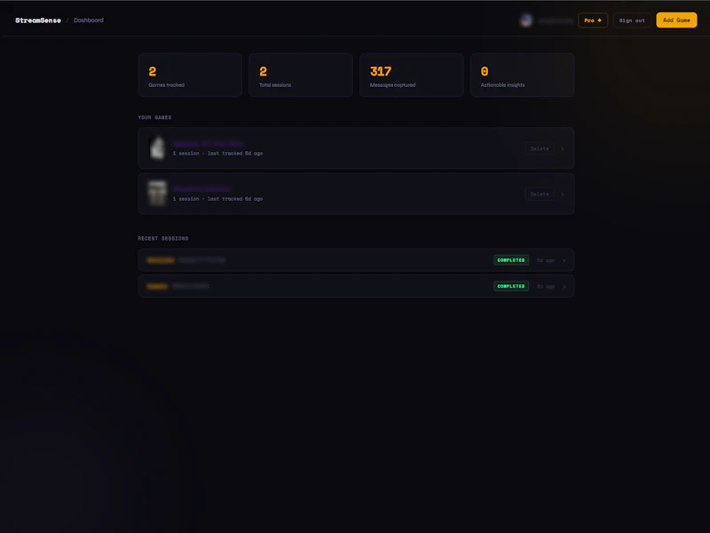 StreamSense screenshot 2