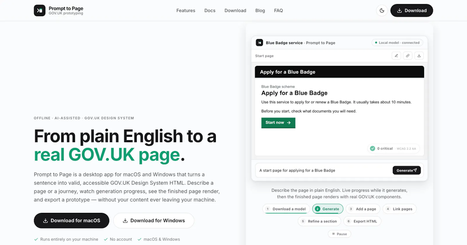 Prompt to Page screenshot 2