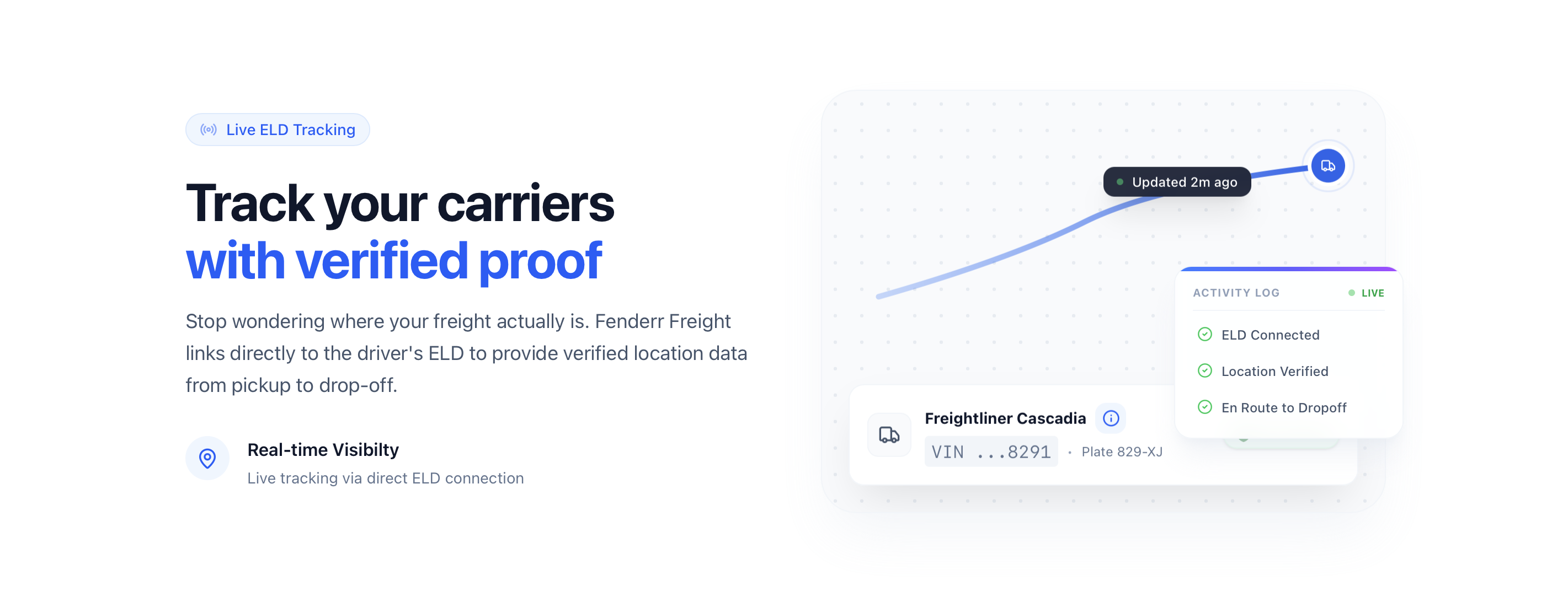 Fenderr Freight Carrier identity, solved gallery image