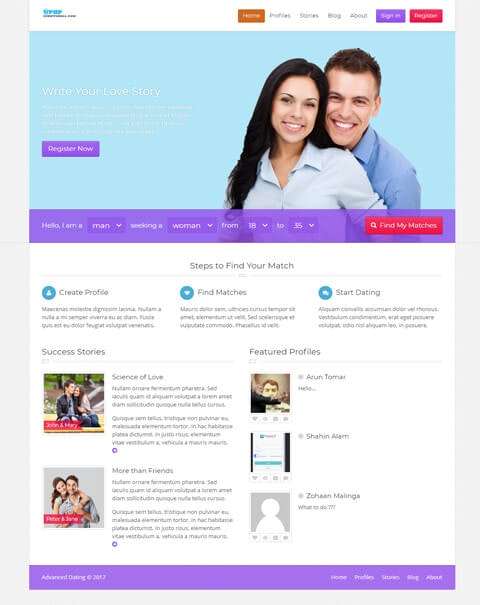 Diseño web de matrimonio media 1