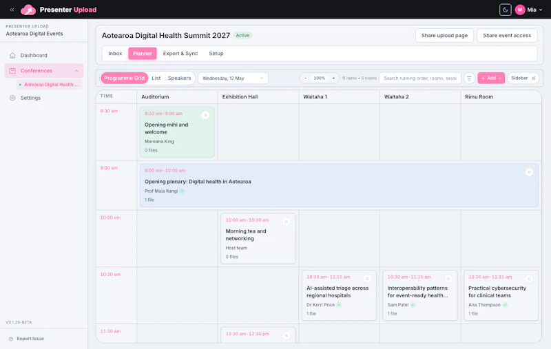 Presenter Upload screenshot 4