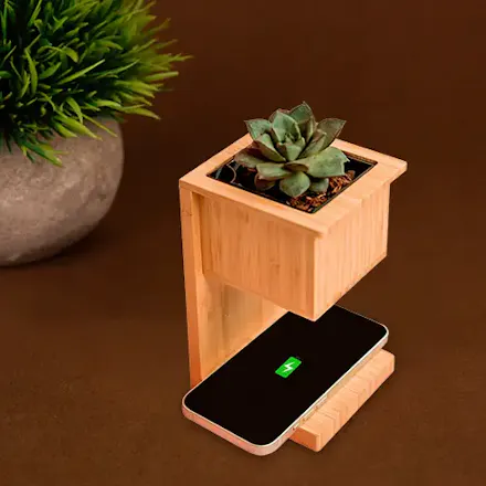 Alder Wireless Charger with Planter gallery image