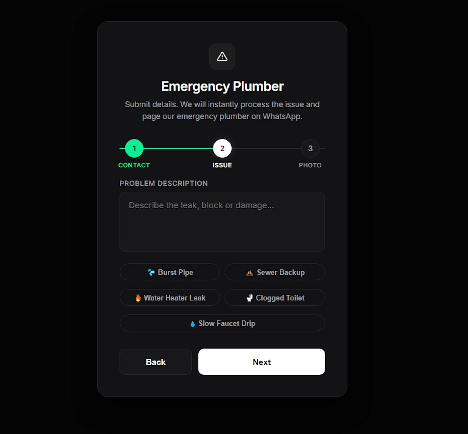 Plumber Triage screenshot 2