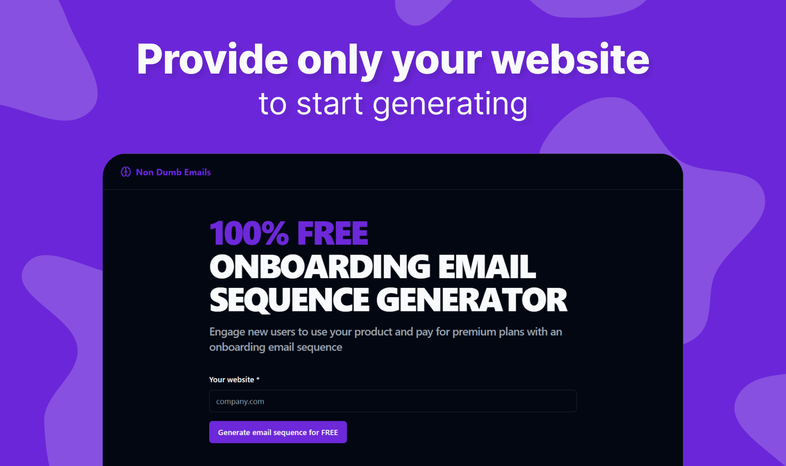 startuptile Non Dumb Emails-Generate email sequence to onboard new users