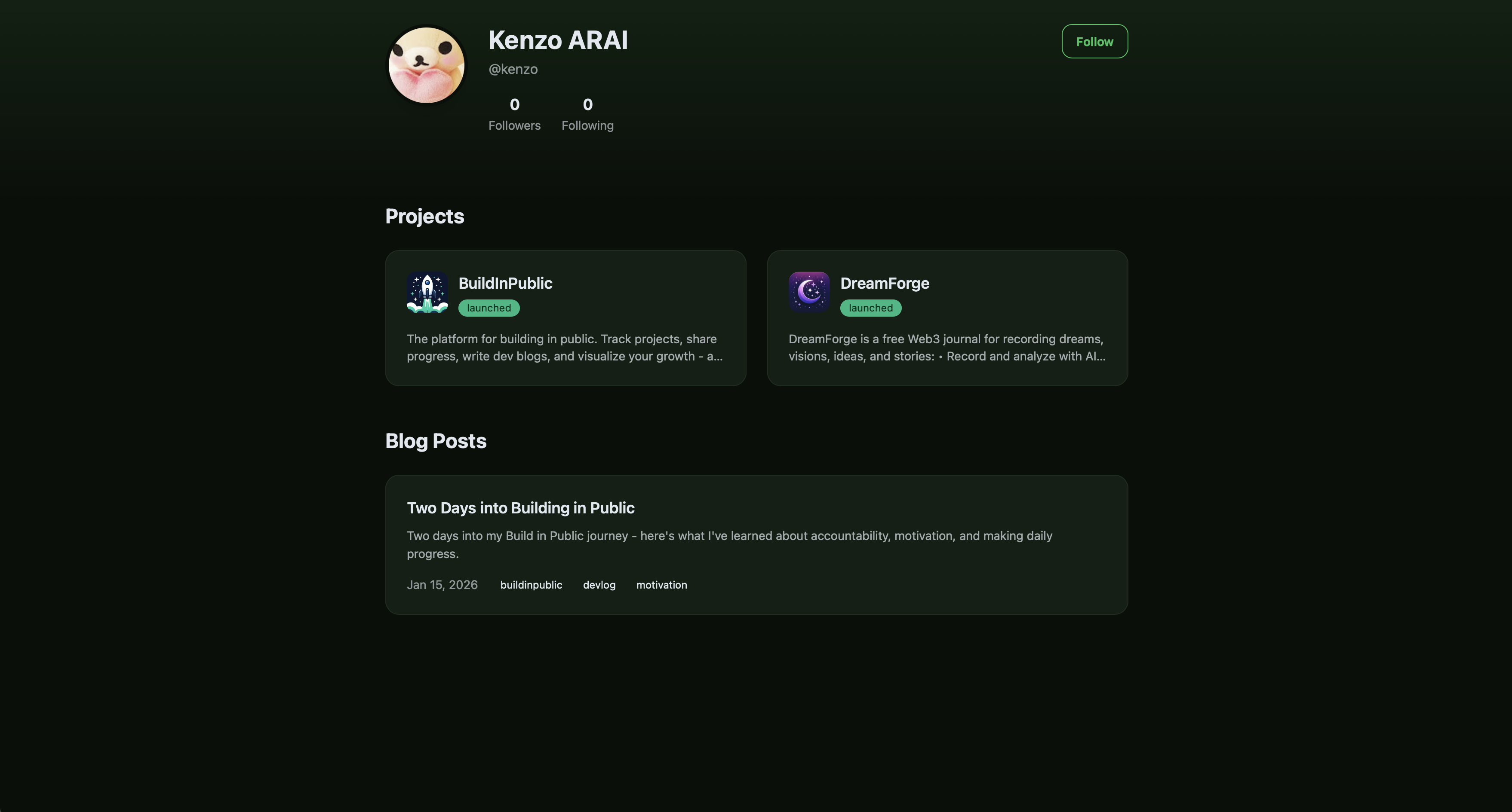 BuildInPublic - Screenshot 5 showing product features and functionality