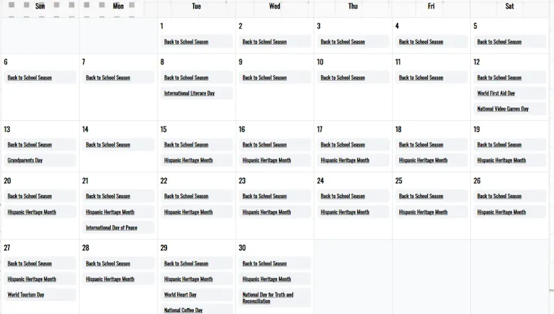 Simply Sansu marketing Calendar screenshot 1