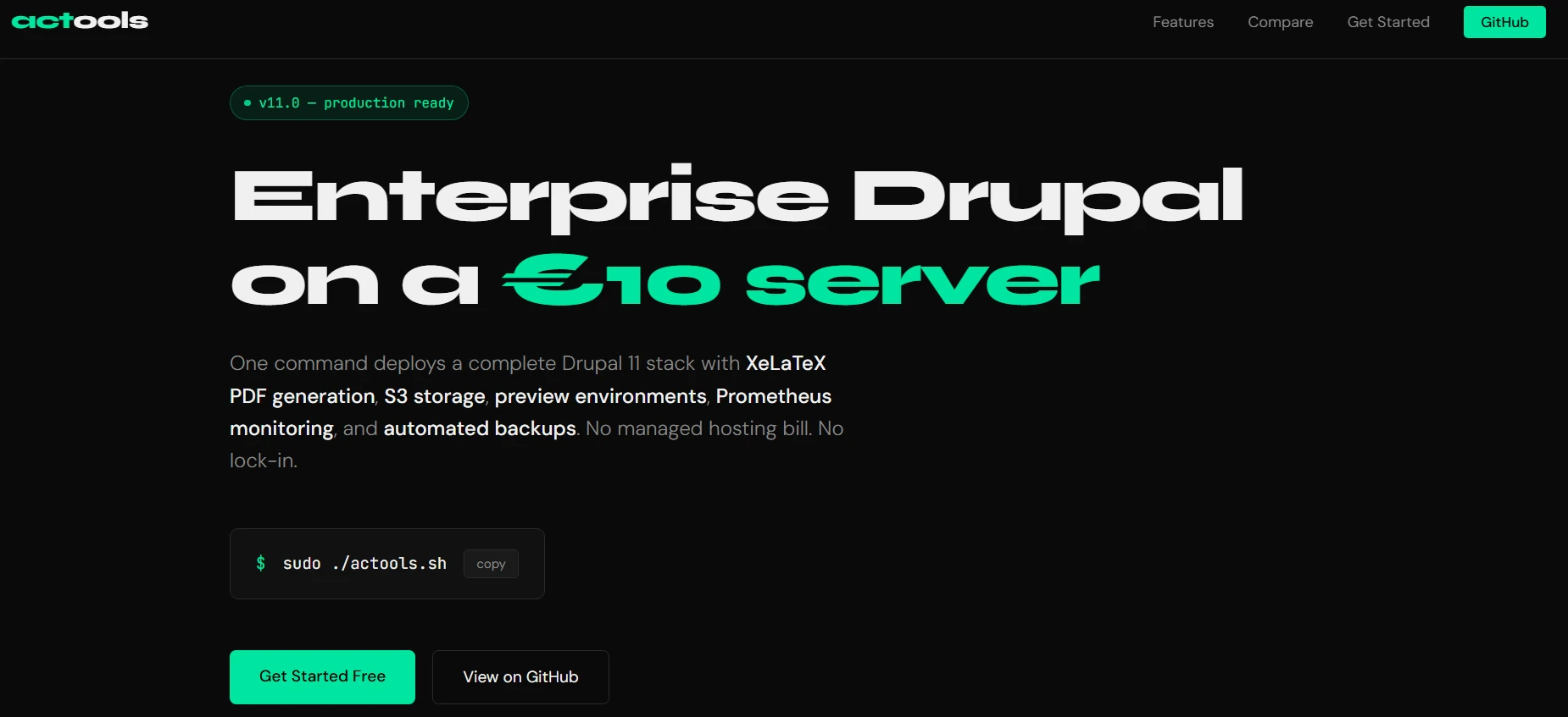 Enterprise Drupal on a €10 Server