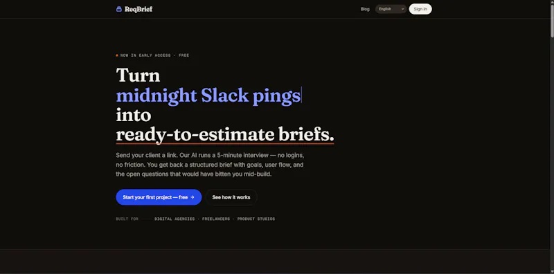 ReqBrief screenshot 1
