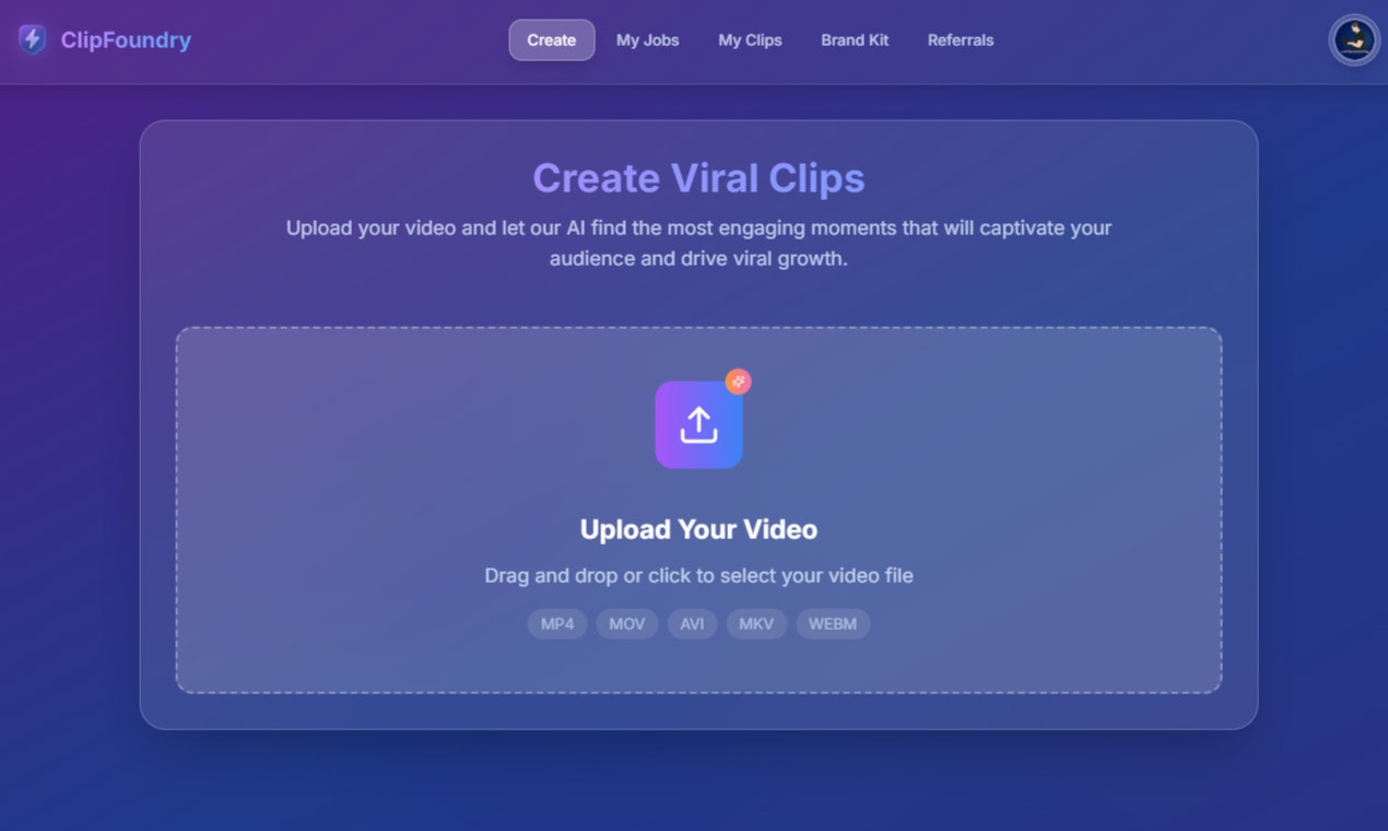 Clipfoundry - Trasforma i video in forma lunga in pantaloncini virali.Nessun editing necessario. media 3