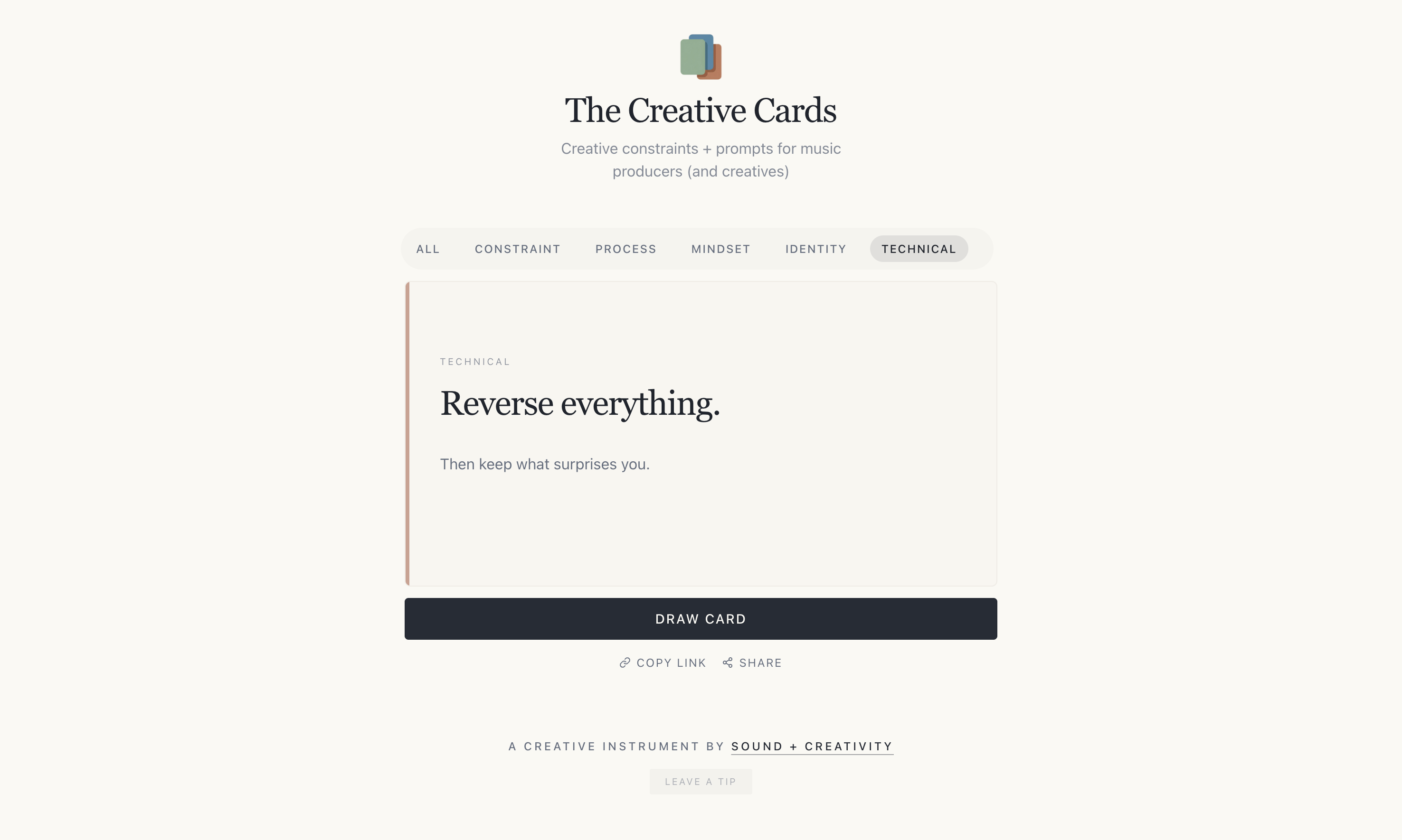 The Creative Cards - Screenshot 3 showing product features and functionality