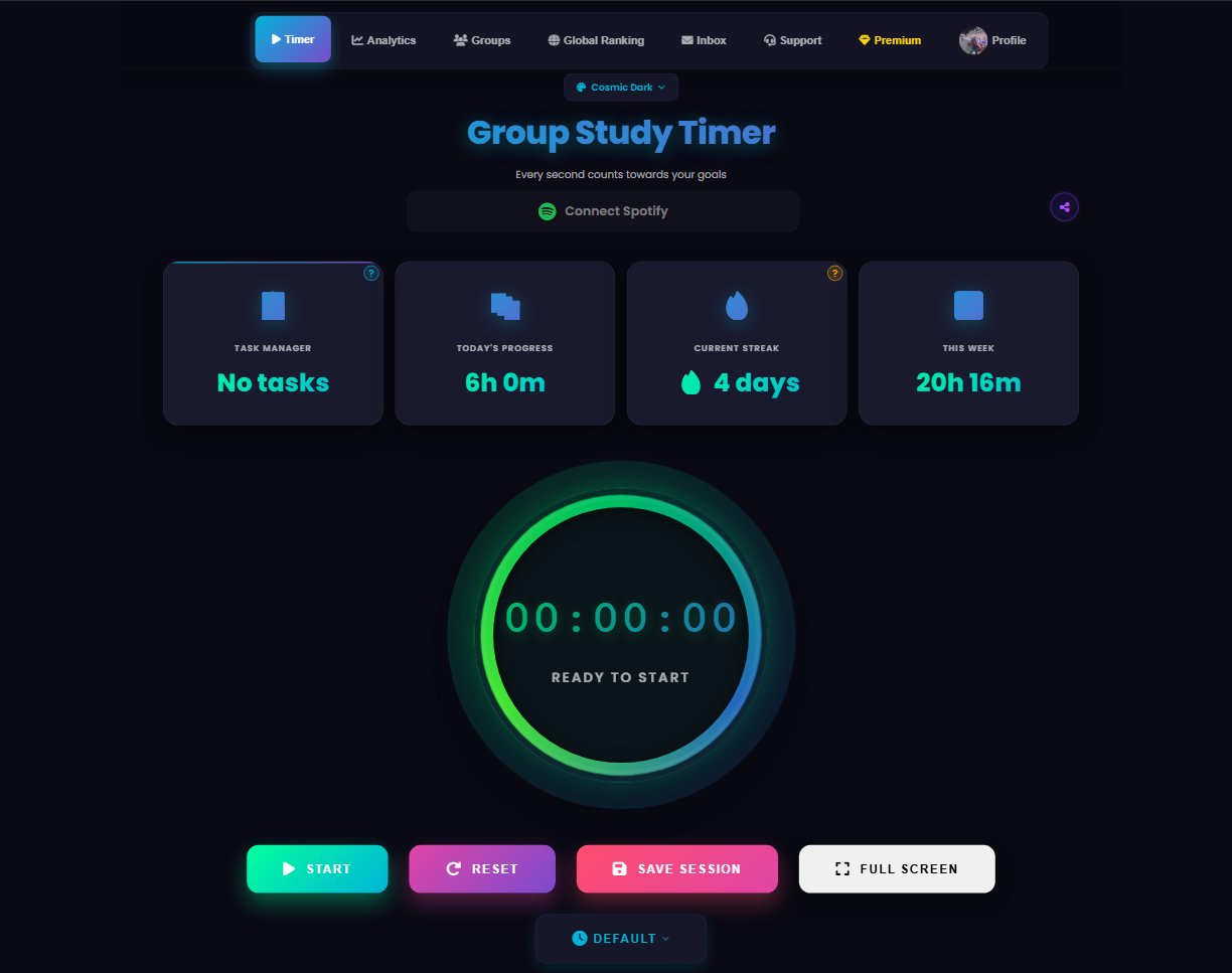 Group Study Timer - Main product screenshot demonstrating key features and user interface