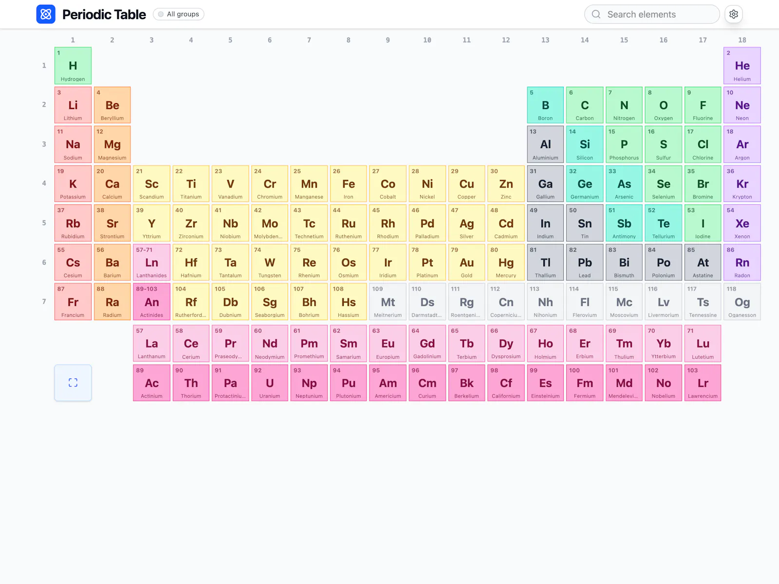 Periodic Table – Interactive 3D screenshot 1