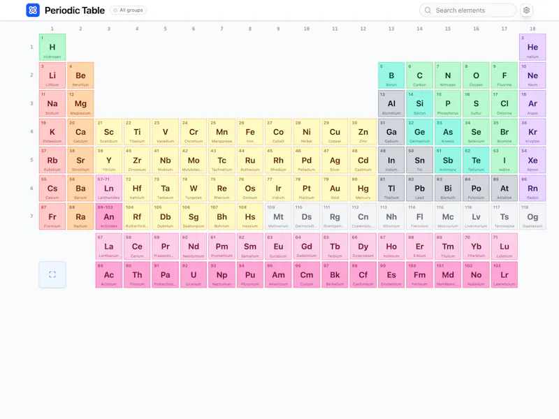 Periodic Table – Interactive 3D screenshot 1